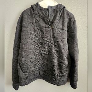North Face Women's Quilted Quarter Zip Hoodie Large
